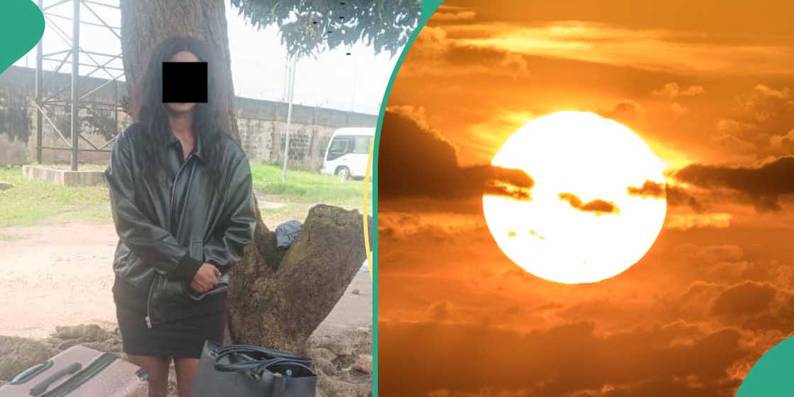 The lady files complaint against the sun. The lady files complaint against the sun.