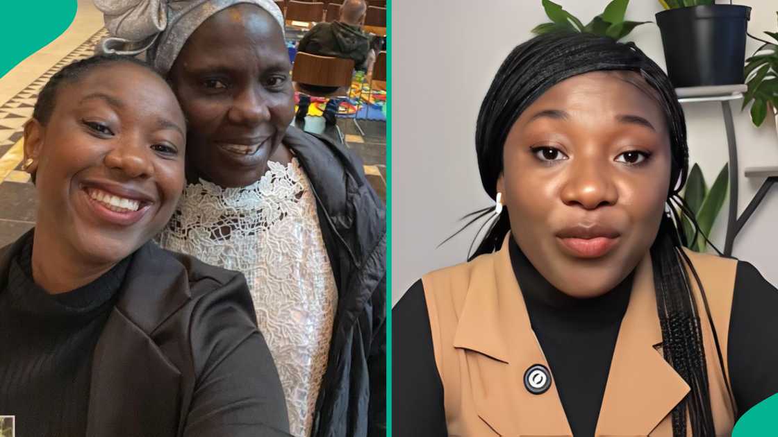 A Nigerian lady who flew her mum to UK takes her to church