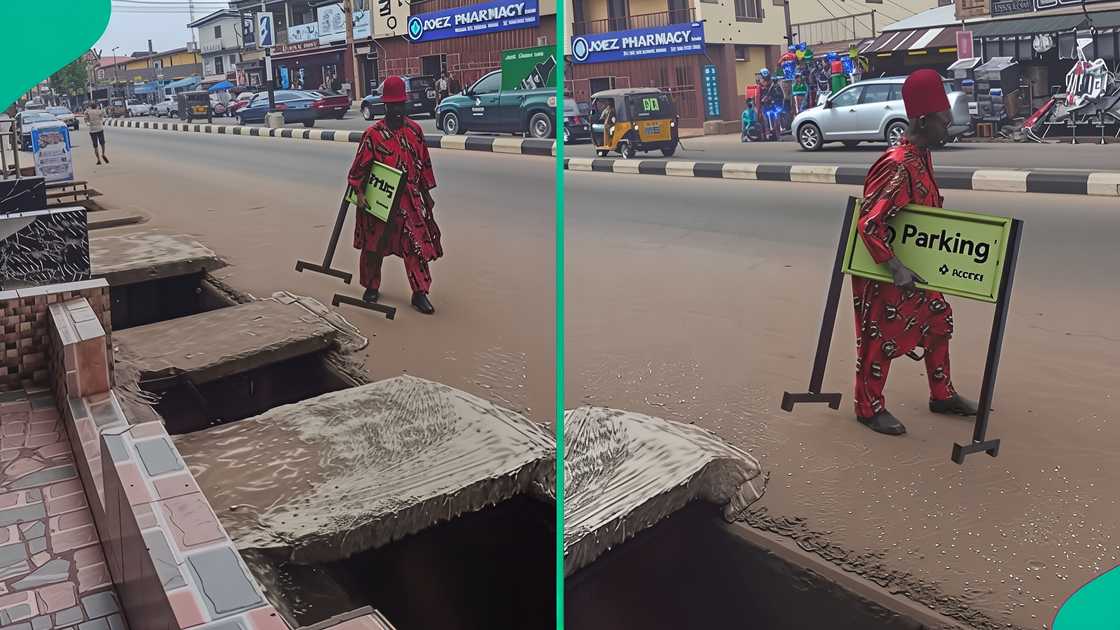 Video of Elderly Man Carrying Bank Signage While Walking Generates Buzz: “Dem Deduct Baba Money” Video of Elderly Man Carrying Bank Signage While Walking Generates Buzz: “Dem Deduct Baba Money”