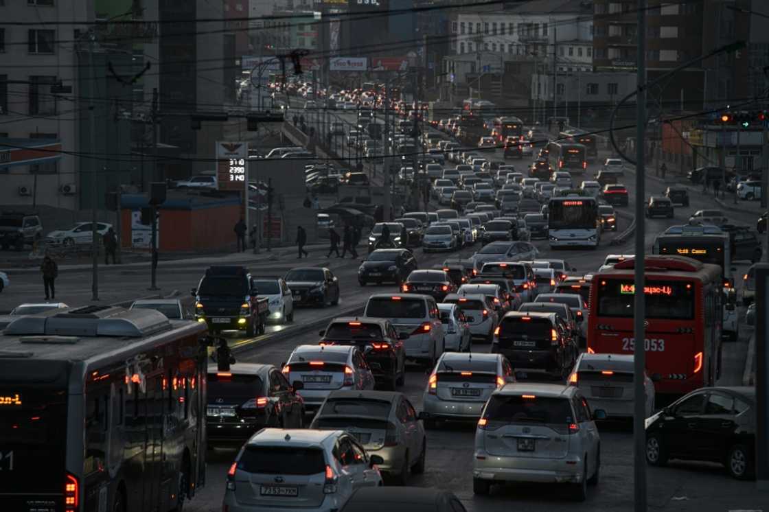 Traffic also clogs Ulaanbaatar with a planned metro system long delayed