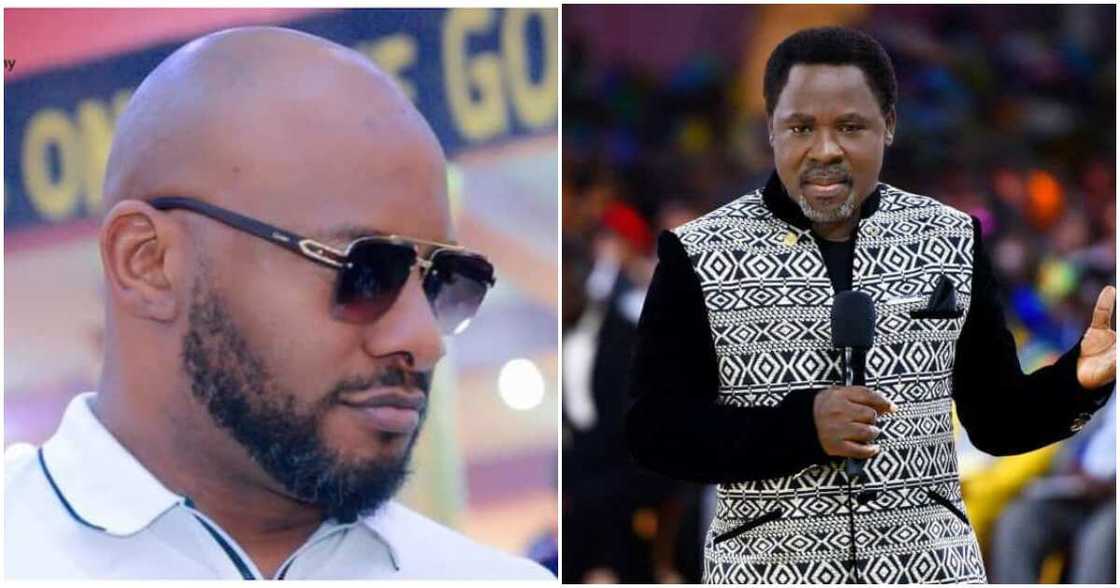 Yul Edochie, late Prophet TB Joshua