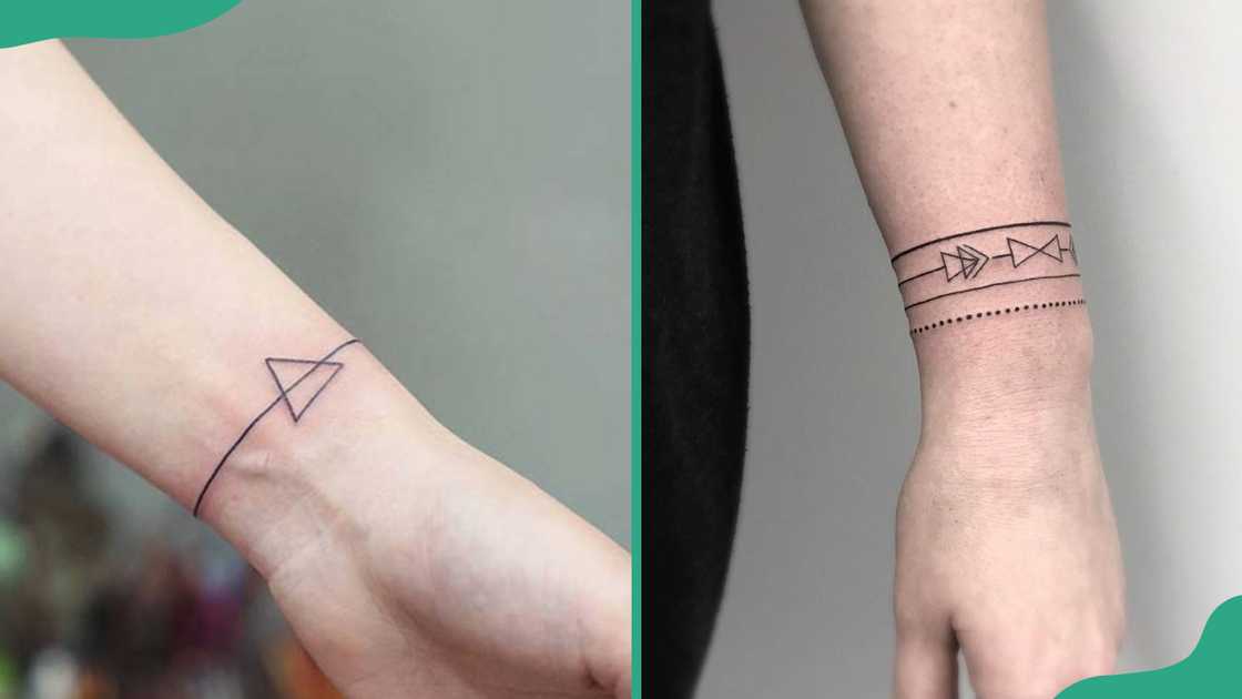 Geometric bracelet tattoo Geometric bracelet tattoo