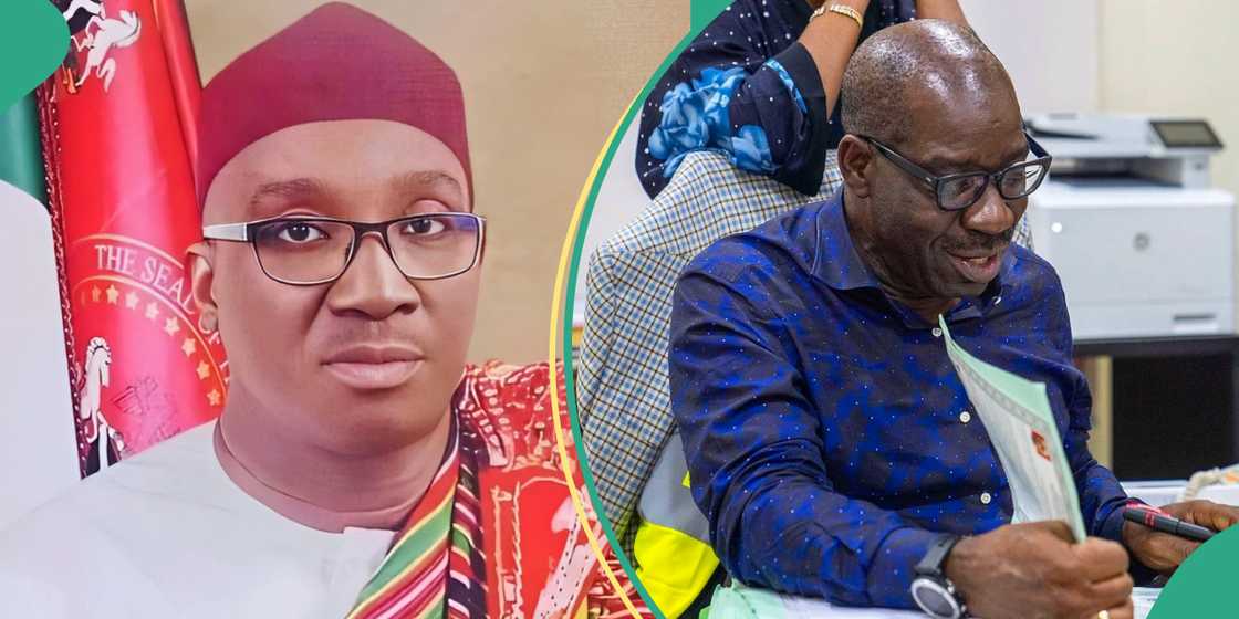 Governor Monday Okpebholo bought his chair after Godwin Obaseki took his when he left office as Edo state governor Governor Monday Okpebholo bought his chair after Godwin Obaseki took his when he left office as Edo state governor