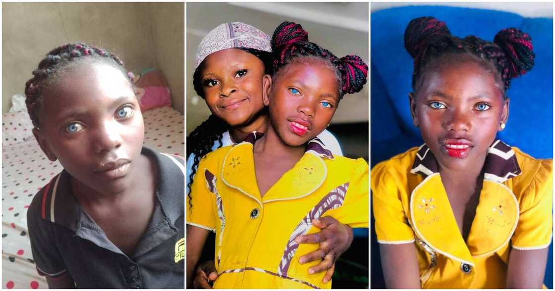 Wasilat, Kogi state, girl born with natural blue eyes Wasilat, Kogi state, girl born with natural blue eyes