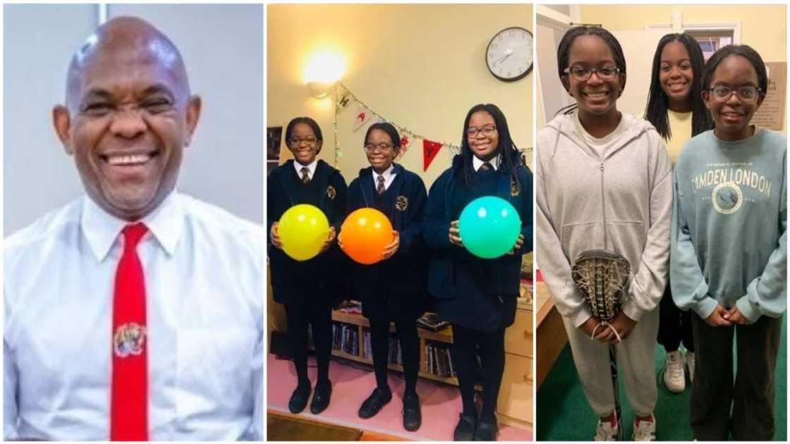 Tony Elumelu shares adorable photos of triplet daughters on their 14th birthday