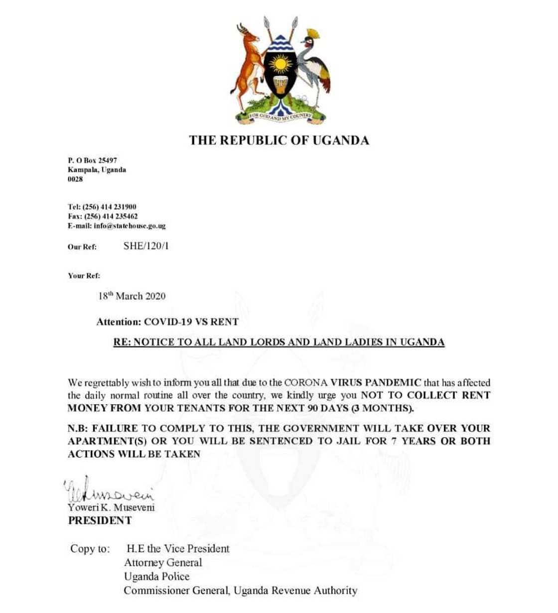 Coronavirus: An hana masu gidajen haya karbar kudin haya a Uganda da Kenya