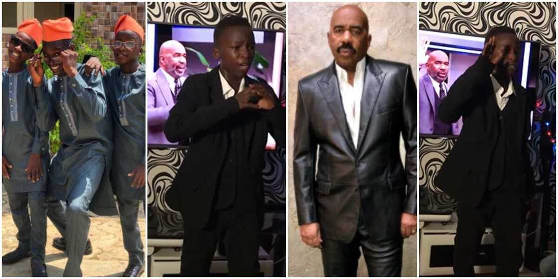 Ikorodu Bois recreate US TV host Steve Harvey's video, Nigerians react (video) Ikorodu Bois recreate US TV host Steve Harvey's video, Nigerians react (video)