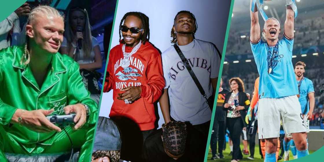 Photos of Erling Haaland, Naira Marley, and Rexxie Photos of Erling Haaland, Naira Marley, and Rexxie