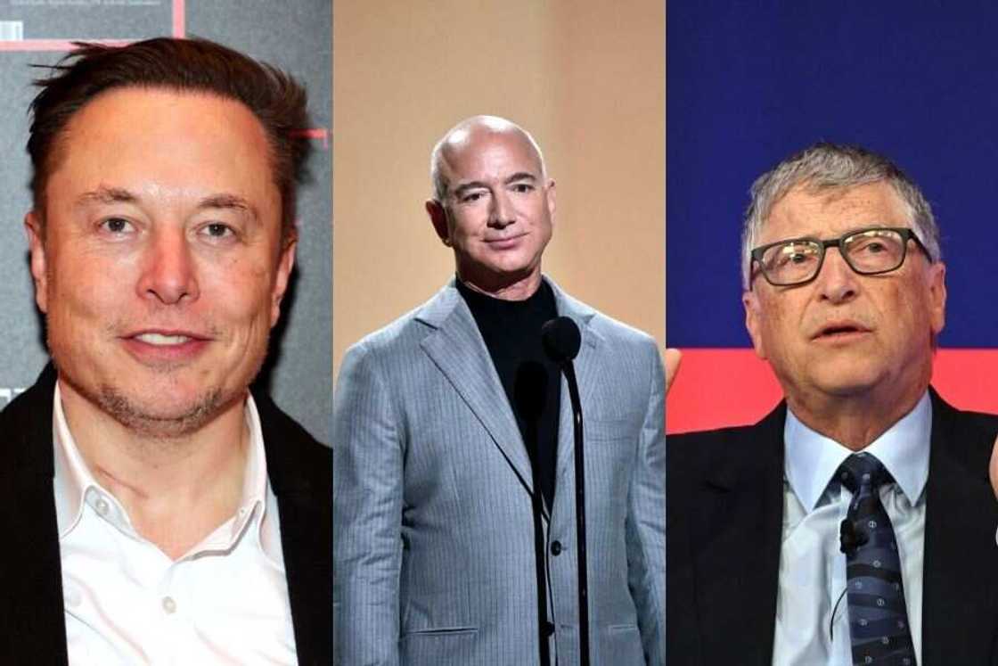 Elon Musk, Jeff Bezos and Bill Gates, world's richest Elon Musk, Jeff Bezos and Bill Gates, world's richest