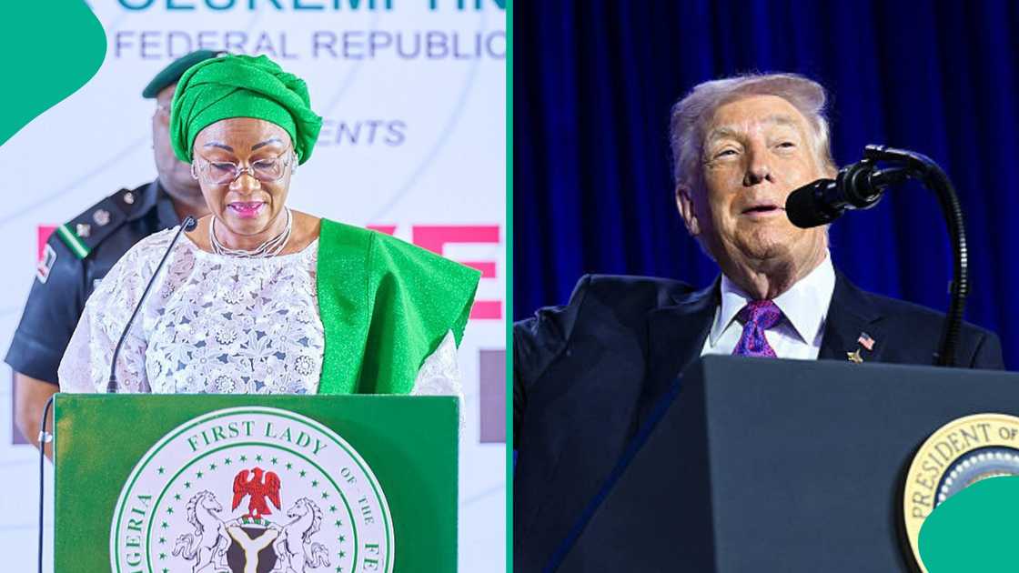 Remi Tinubu da shugaba Donald Trump Remi Tinubu da shugaba Donald Trump