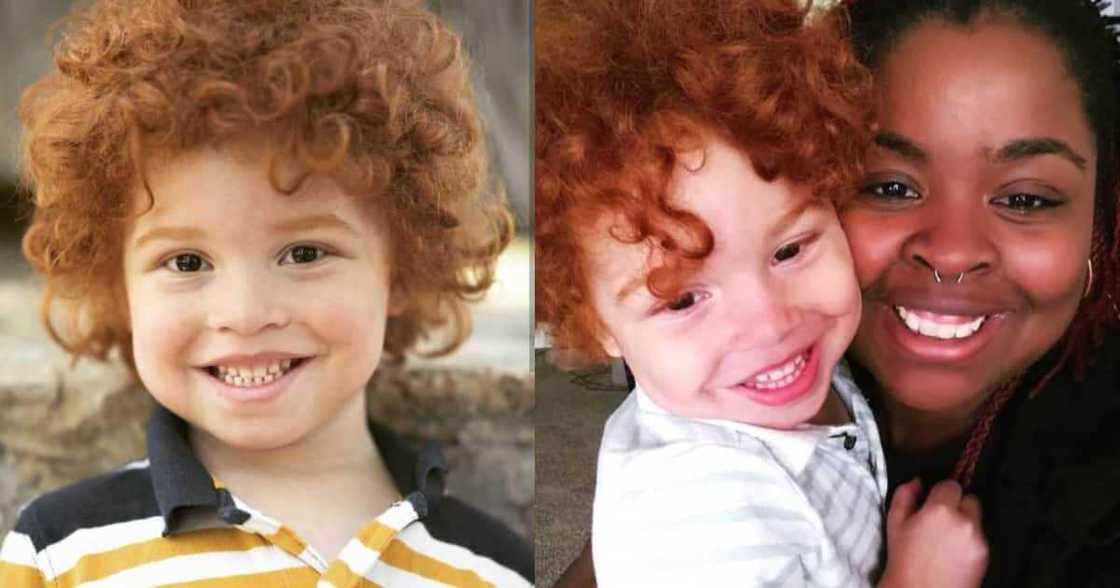 Black woman gives birth to red-headed boy Black woman gives birth to red-headed boy