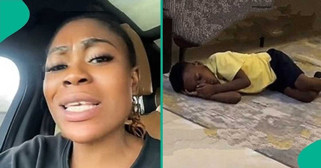 Mum who dressed son for school cries out as he suddenly falls asleep Mum who dressed son for school cries out as he suddenly falls asleep