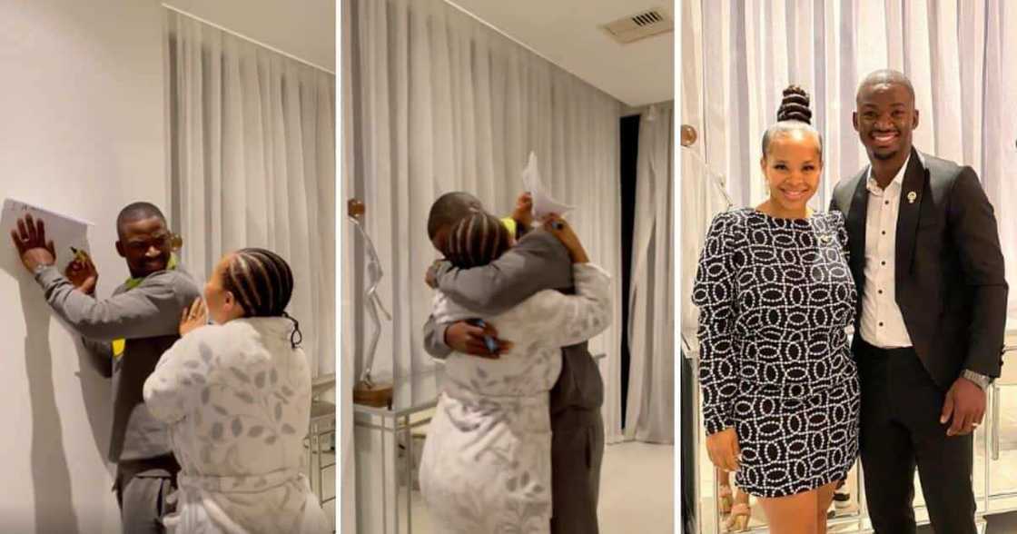 Lady Surprises Hubby, Pregnancy Reveal, Cute Video Lady Surprises Hubby, Pregnancy Reveal, Cute Video