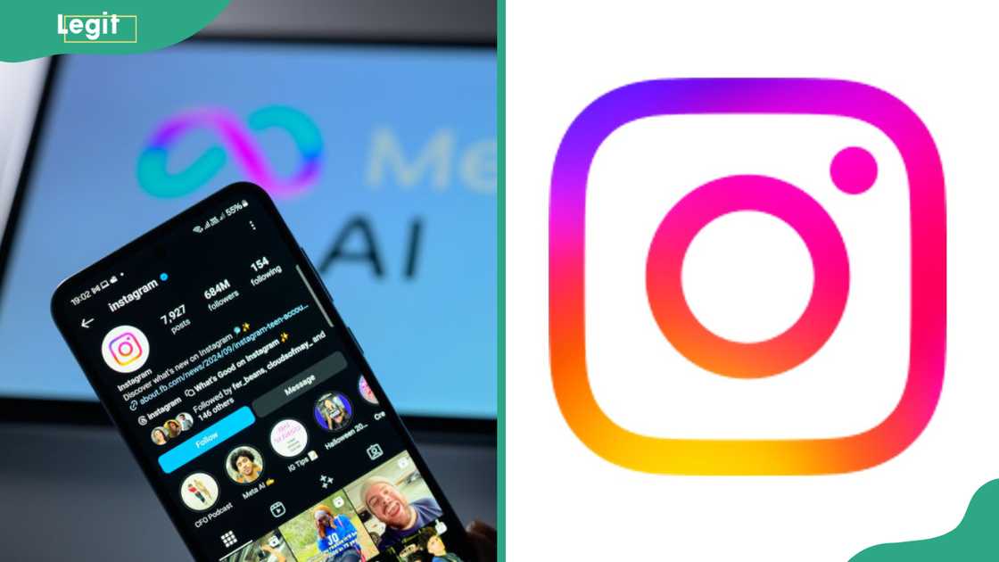 An Instagram verified account and the Instagram logo An Instagram verified account and the Instagram logo