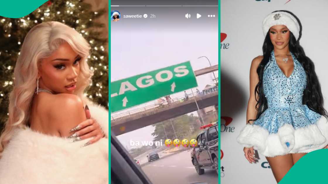 Rapper Saweetie in Lagos for Detty December. Rapper Saweetie in Lagos for Detty December.