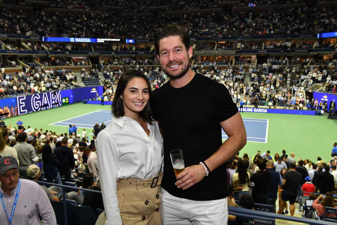 Paige DeSorbo and Craig Conover at the USTA National Tennis Center in New York City