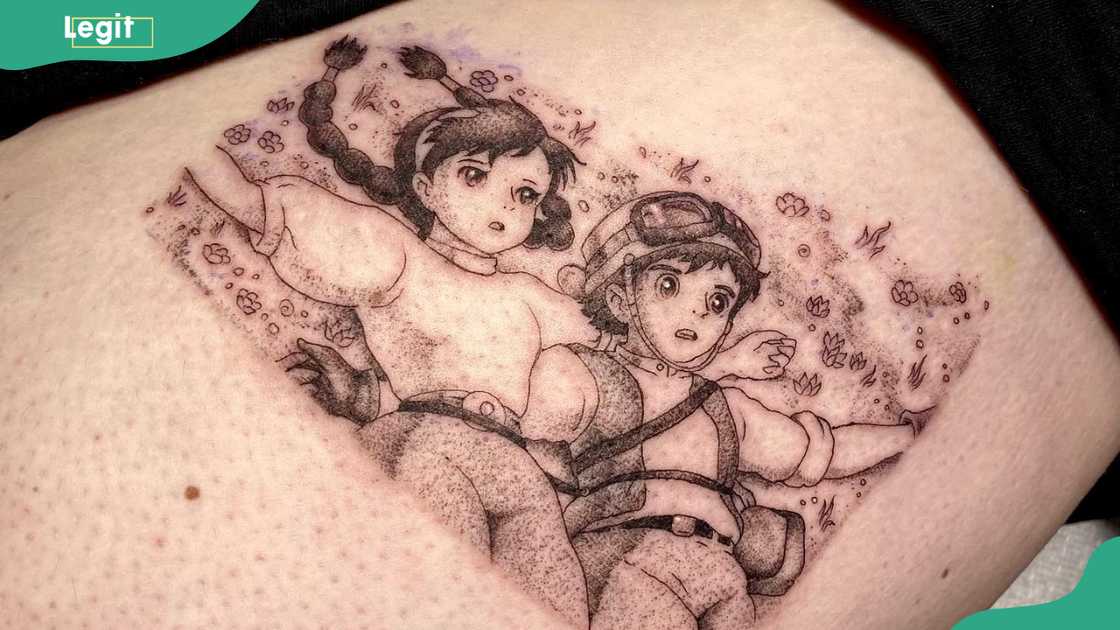Pazu and Sheeta tattoo Pazu and Sheeta tattoo