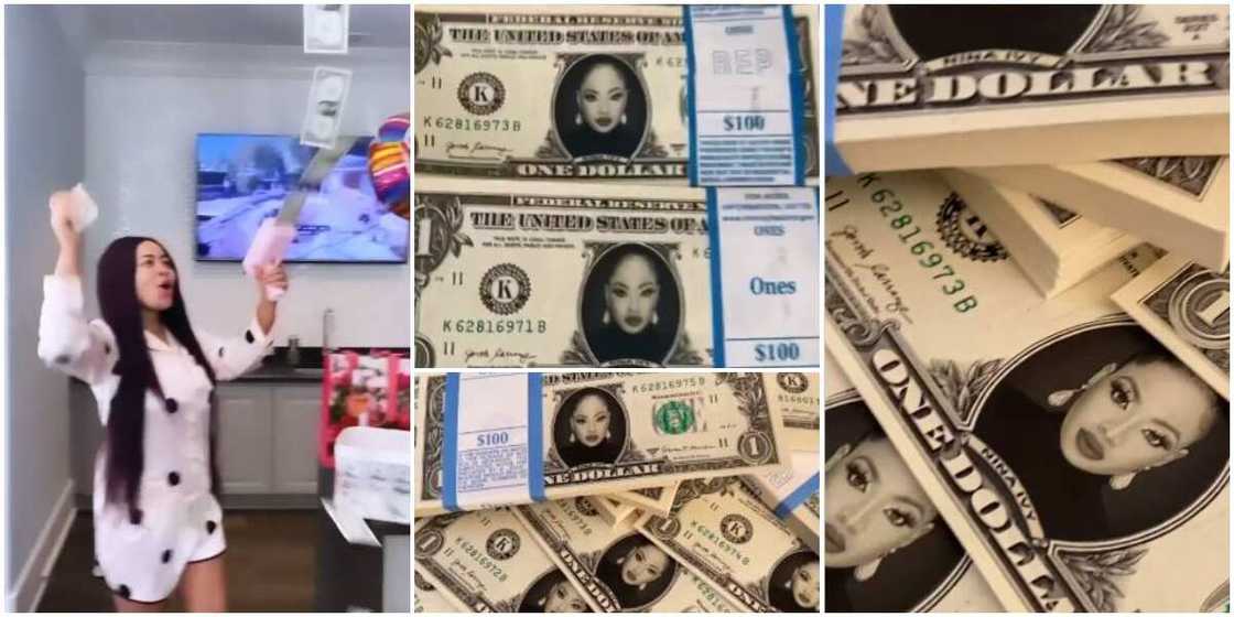 Real Money: BBNaija’s Nina Shows Off Customised, Spendable Dollar Bills Hubby Gifted Her on Birthday Real Money: BBNaija’s Nina Shows Off Customised, Spendable Dollar Bills Hubby Gifted Her on Birthday