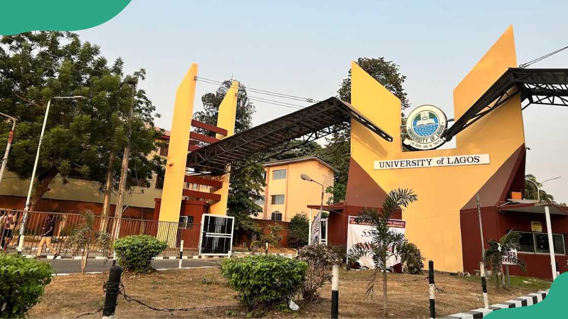 The main entrance gate of the University of Lagos.