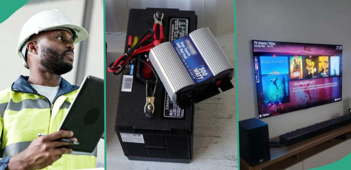 Man installs solar system in his house. Man installs solar system in his house.