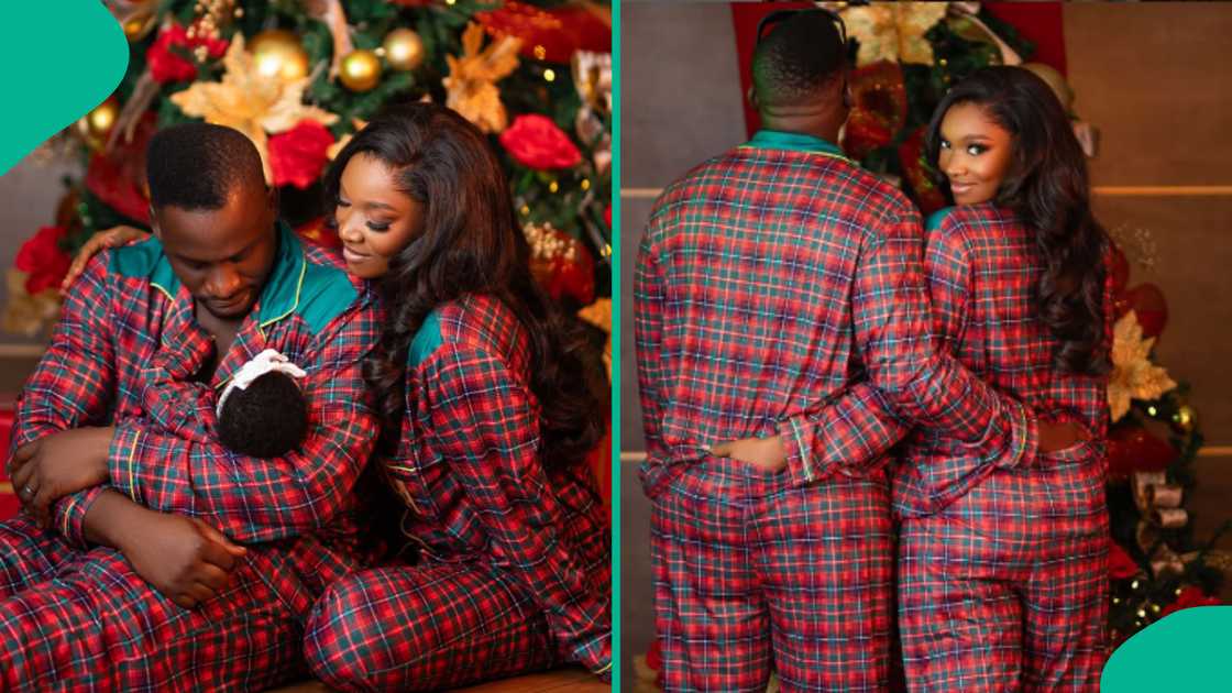 Actress Wofai Fada finally unveils newborn baby's face on Christmas. Actress Wofai Fada finally unveils newborn baby's face on Christmas.