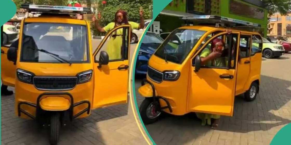 Lady shows off electric Keke that doesn't need fuel Lady shows off electric Keke that doesn't need fuel
