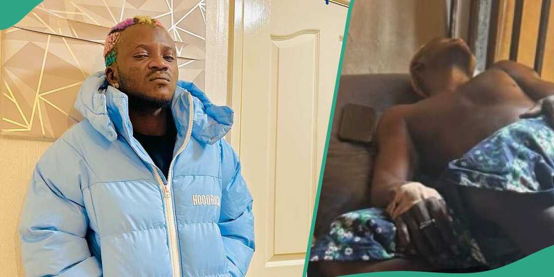 Portable cries for his life from hospital bed. Portable cries for his life from hospital bed.