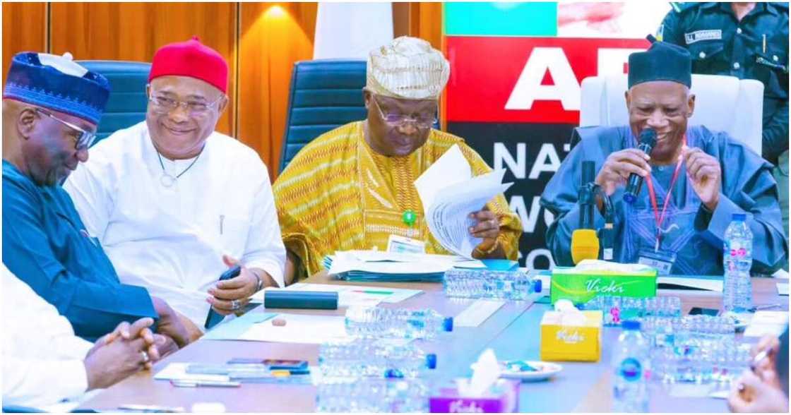 APC, Felix Morka, Abdullahi Adamu, Iyiola Omisore APC, Felix Morka, Abdullahi Adamu, Iyiola Omisore