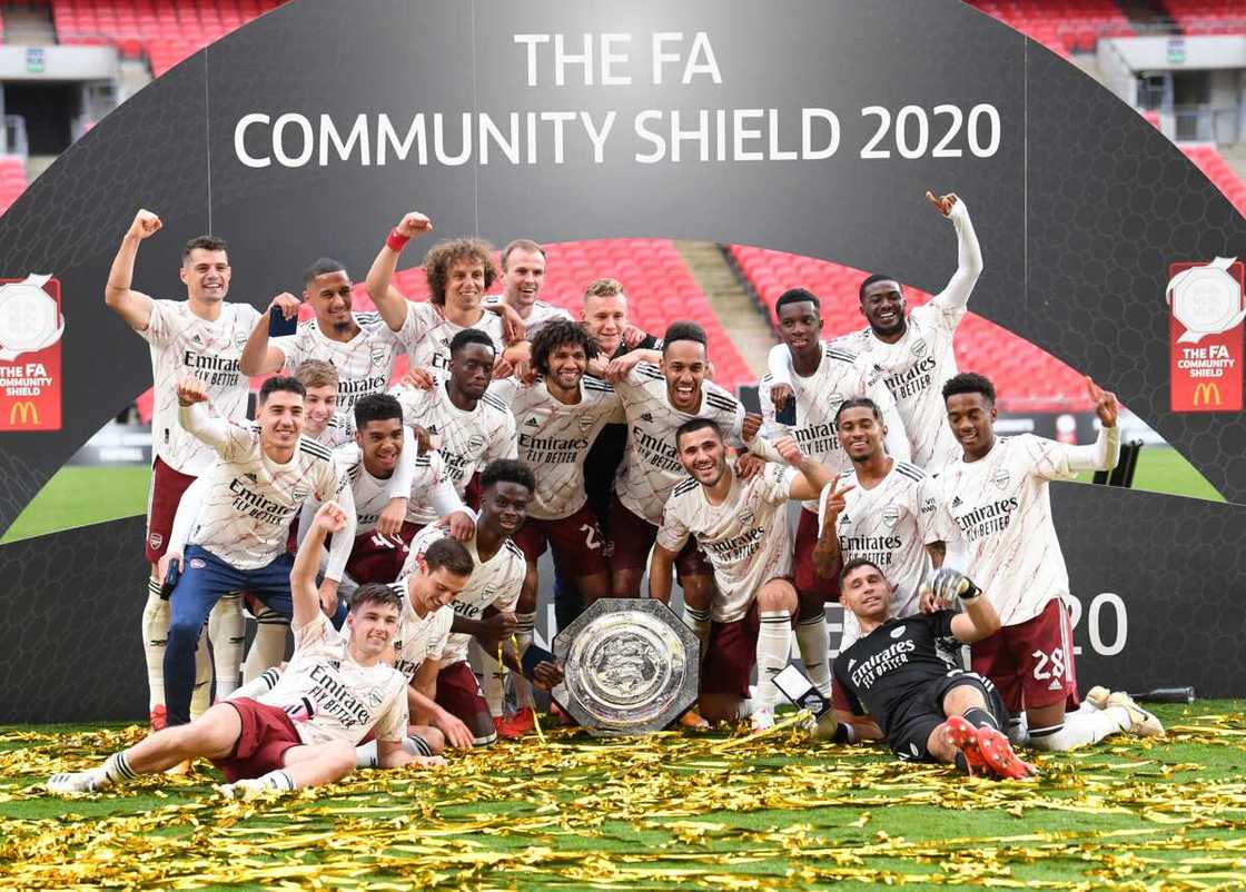 Kungiyar kwallon Arsenal ta lallasa Liverpool don lashe farentin Community Shield Kungiyar kwallon Arsenal ta lallasa Liverpool don lashe farentin Community Shield