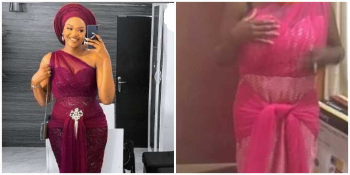 Photos of two ladies in asoebi styles. Photos of two ladies in asoebi styles.