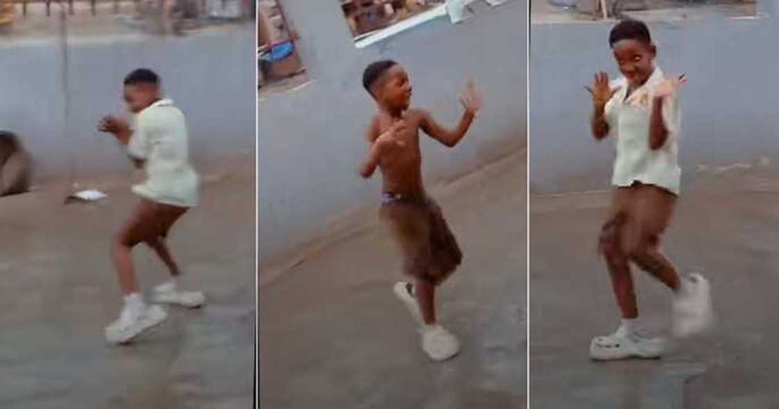 Little boy dances in video, little boy does legwork Little boy dances in video, little boy does legwork
