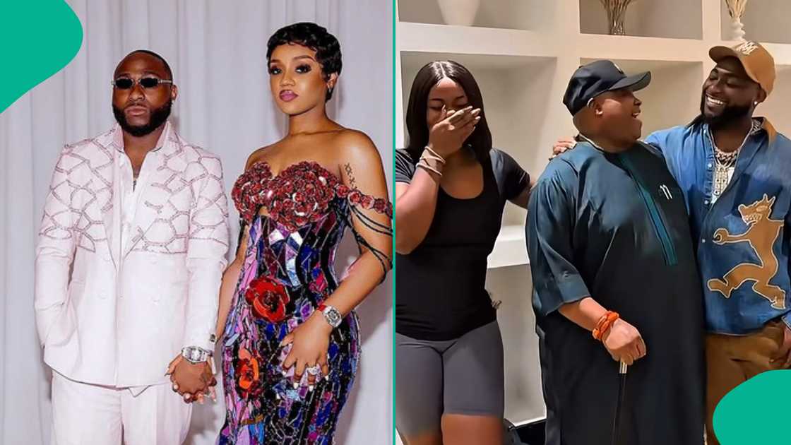Davido and Chioma spotted with Osun Governor Ademola Adeleke. Davido and Chioma spotted with Osun Governor Ademola Adeleke.