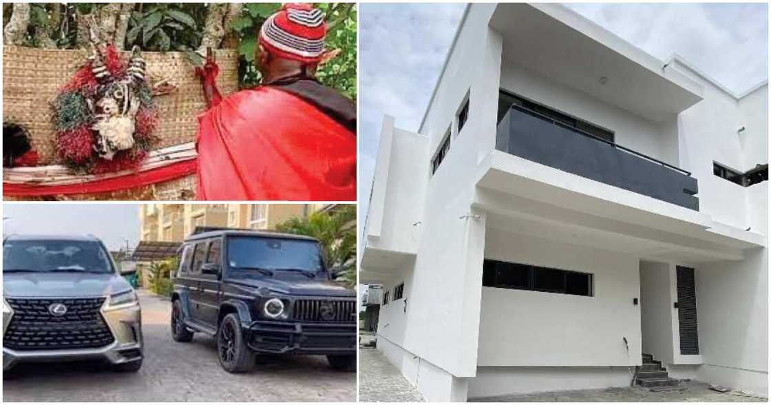 Native doctor, houses, cars Native doctor, houses, cars