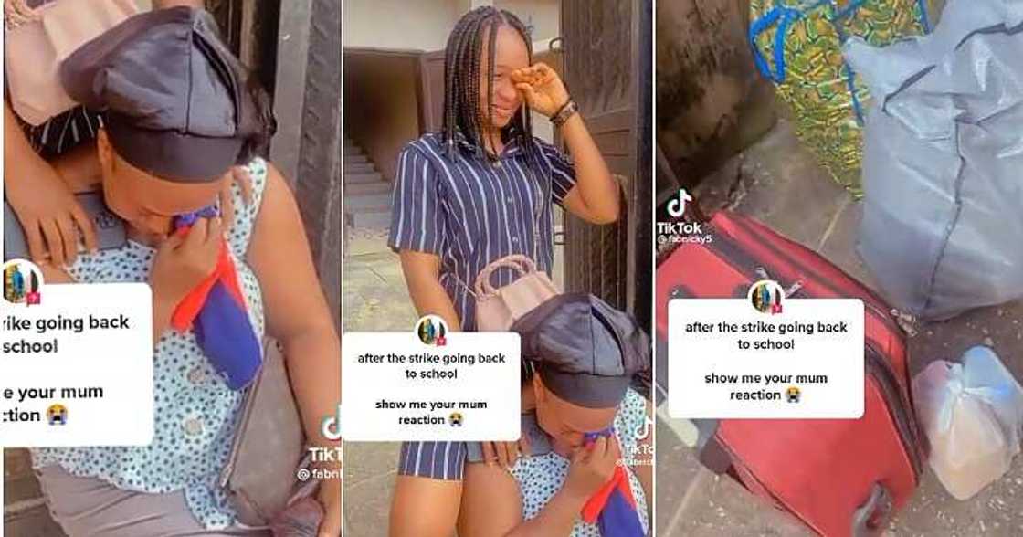 Mum in tears, daughter returns to school, ASUU strike