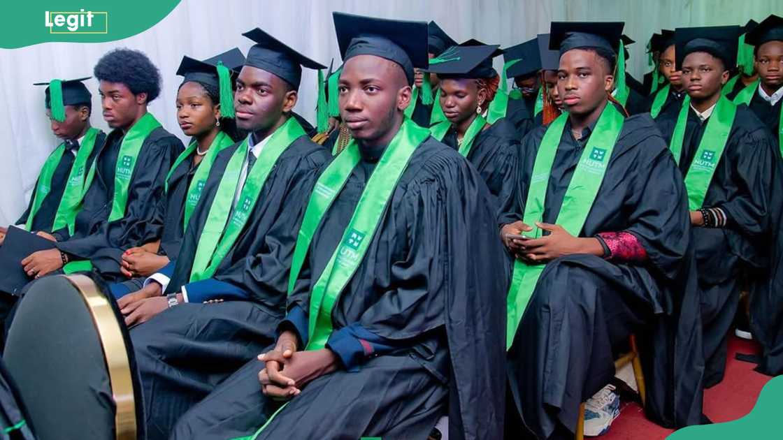 Students attend a graduation ceremony at the Nigerian University of Technology and Management Students attend a graduation ceremony at the Nigerian University of Technology and Management
