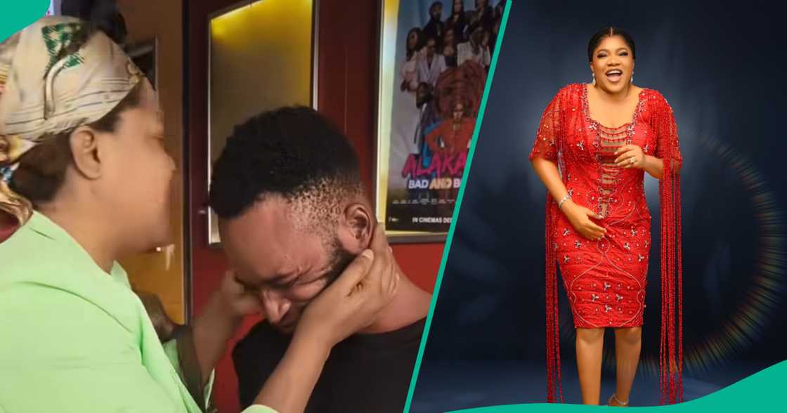 A fan of Toyin Abraham has bestowed gifts on her as a role model to him A fan of Toyin Abraham has bestowed gifts on her as a role model to him