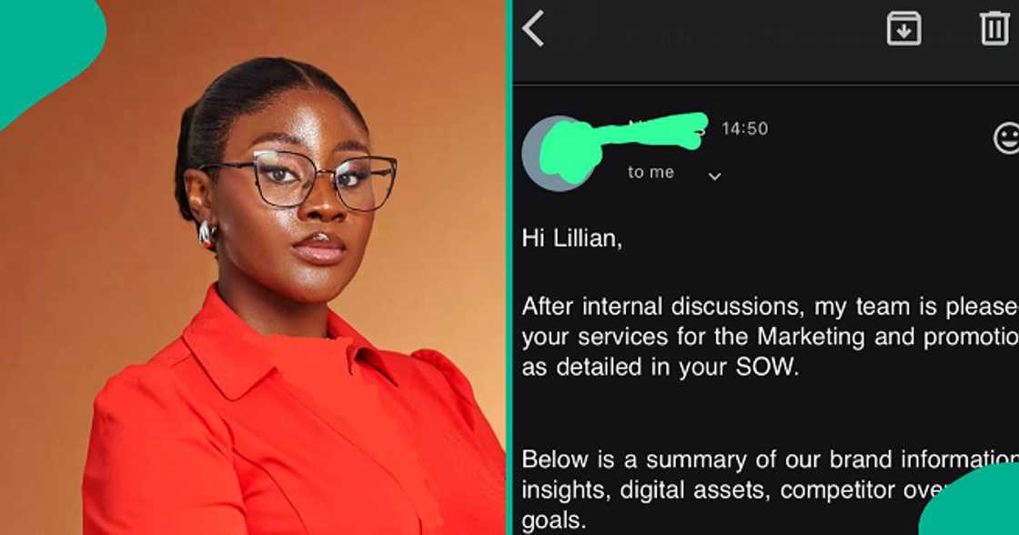 Nigerian lady overjoyed as she bags a contract with an Australian brand. Nigerian lady overjoyed as she bags a contract with an Australian brand.