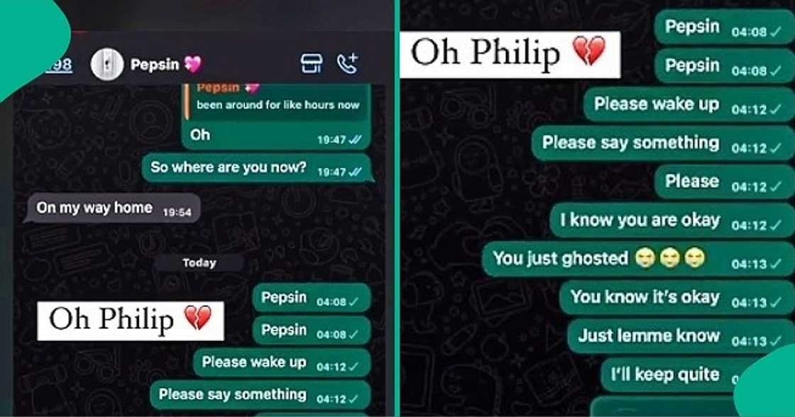 Lady displays messages she sent to late boyfriend after he passed Lady displays messages she sent to late boyfriend after he passed