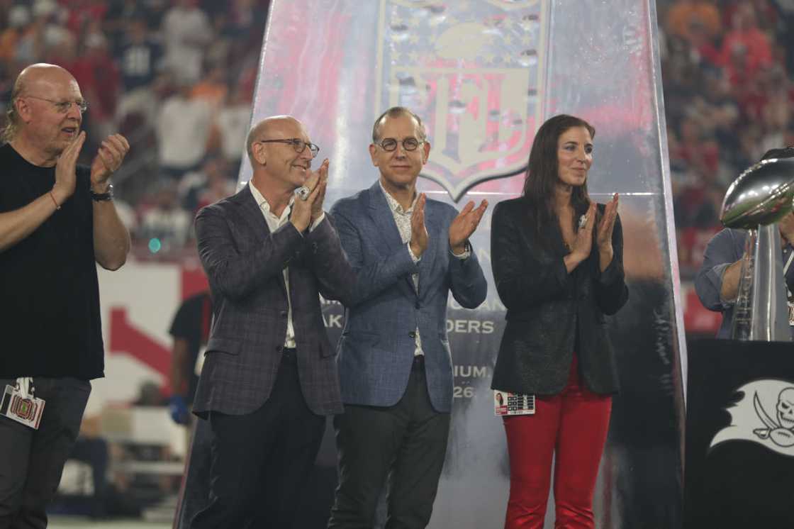 Bucs owners Joel, Kevin, and Darcie Glazer before the game vs. Dallas Cowboys at Raymond James Stadium, Tampa