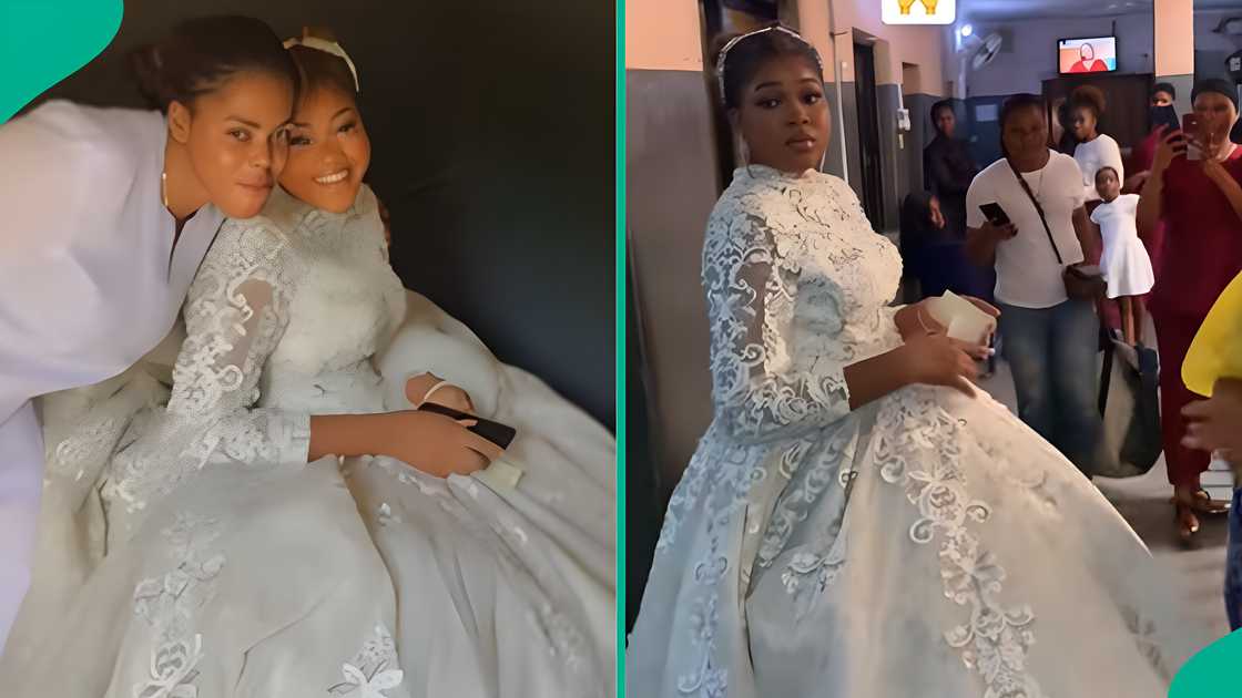 Bride Who Went Into Labour Night Before Wedding Shows Up at Ceremony, Video Triggers Reactions Bride Who Went Into Labour Night Before Wedding Shows Up at Ceremony, Video Triggers Reactions