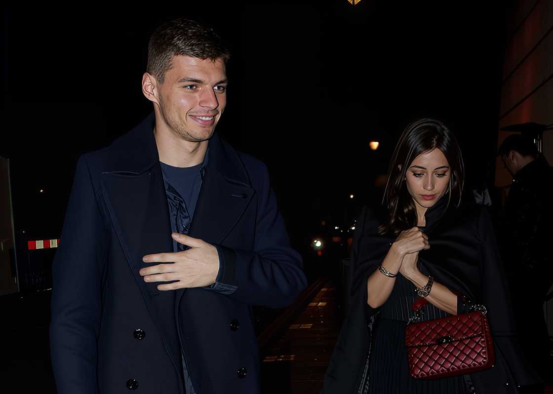 Max Verstappen and Dilara Sanlik leaving the Bloomsbury Hall at night Max Verstappen and Dilara Sanlik leaving the Bloomsbury Hall at night