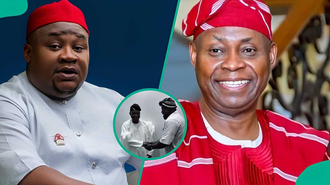 Socialite Cubana Chiefpriest celebrates with the Adeleke family. Socialite Cubana Chiefpriest celebrates with the Adeleke family.