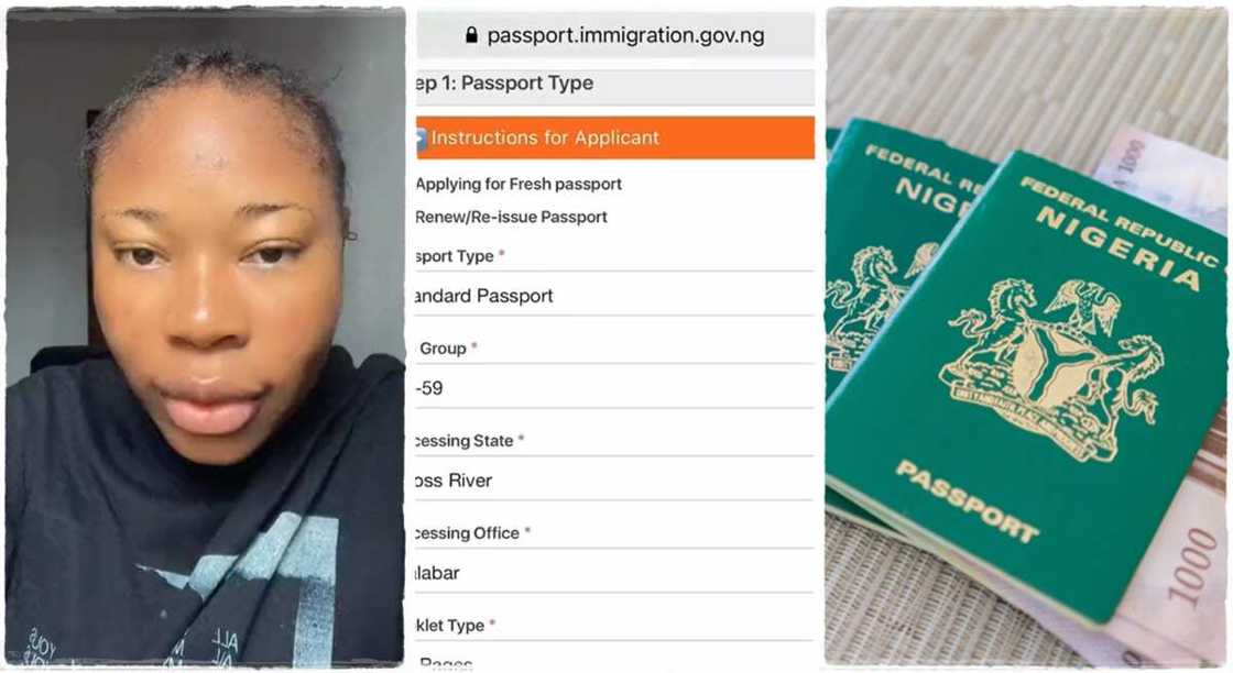 Photos of a lady who got her Nigerian passport within days. Photos of a lady who got her Nigerian passport within days.
