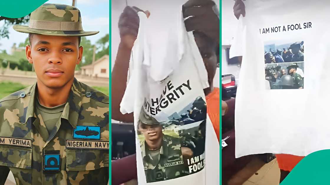 Lady turns Wike vs. Lt. Yerima clip into T-shirt