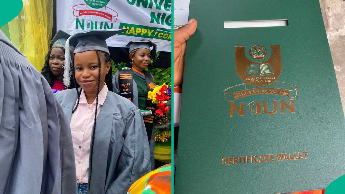 A lady sends a message to her husband as she bags a degree after 6 years A lady sends a message to her husband as she bags a degree after 6 years