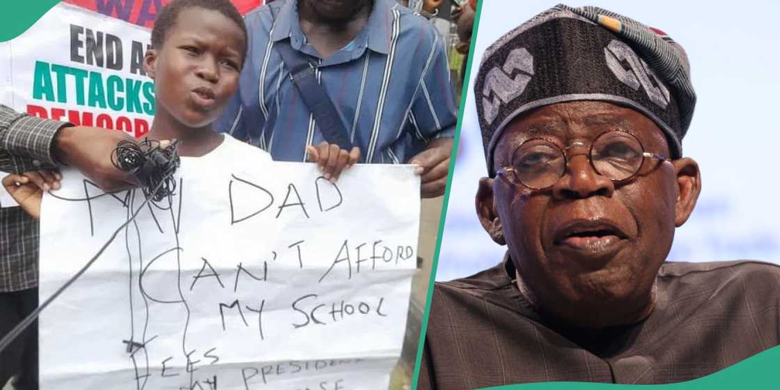 Little protester seeks help from President Tinubu