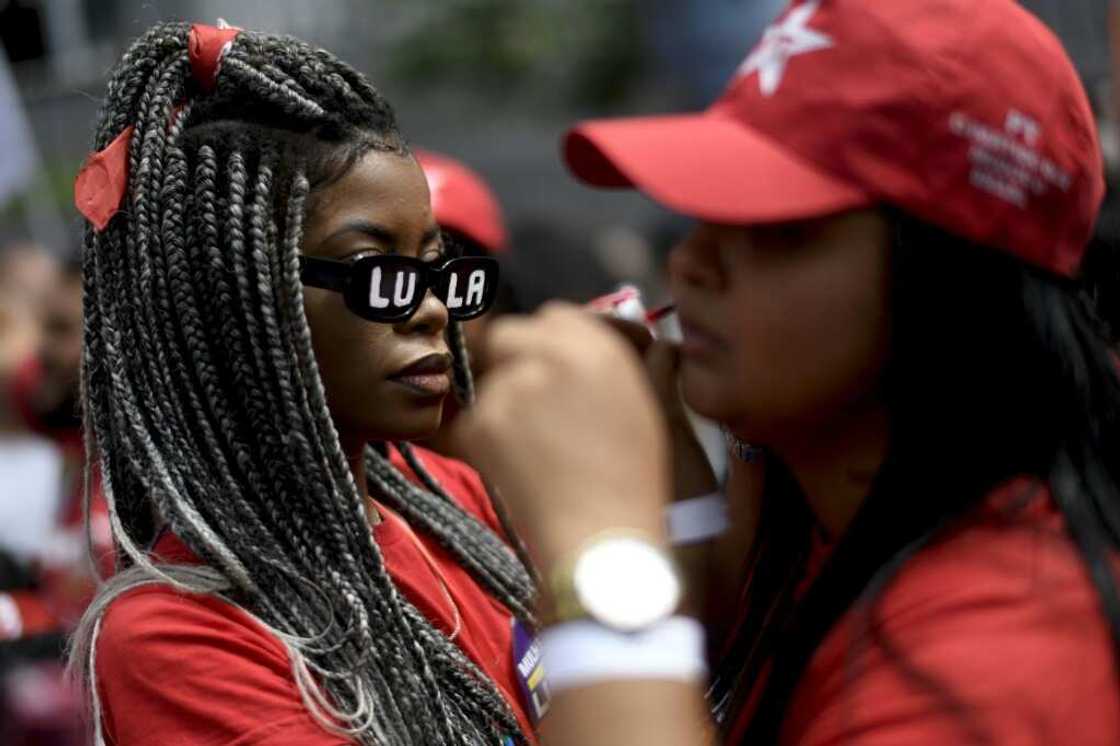 Thousands came dressed in red, the color of Luiz Inacio Lula da Silva's Workers Party