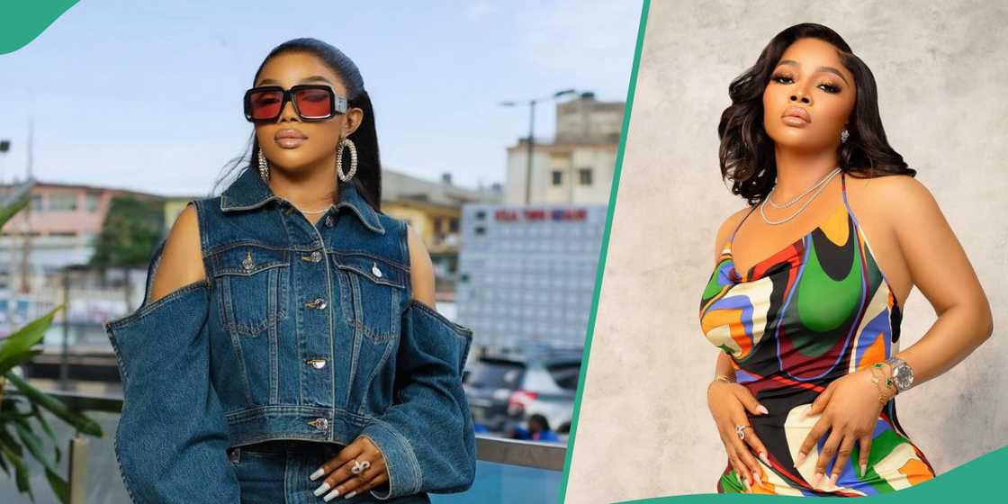 Toke Makinwa fights troll over comment.