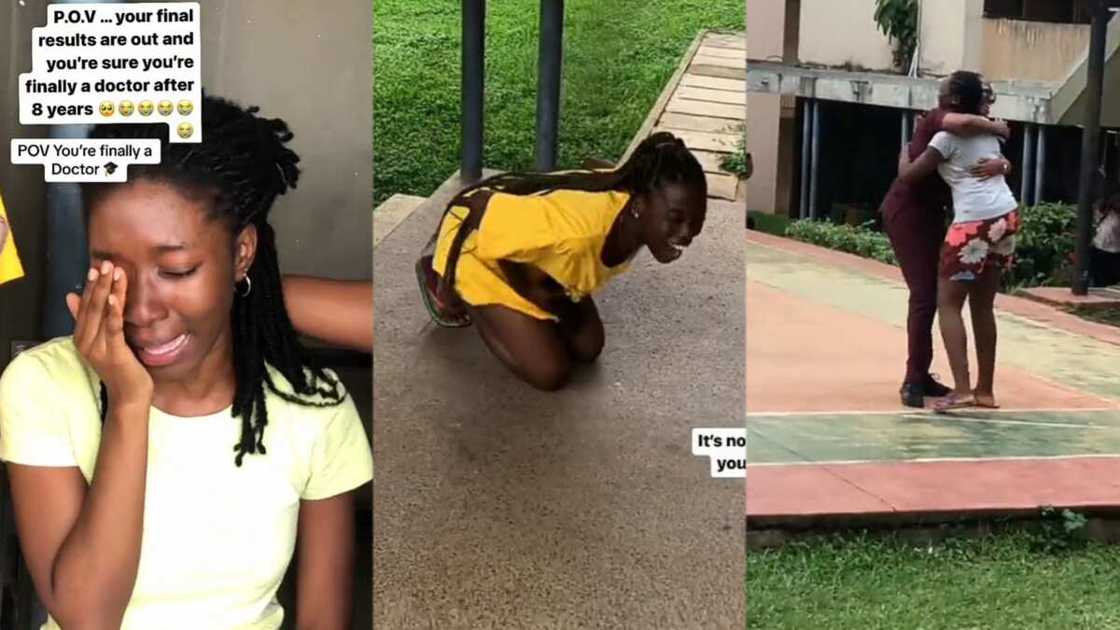 Photo showing the emotional moments of medical students Photo showing the emotional moments of medical students