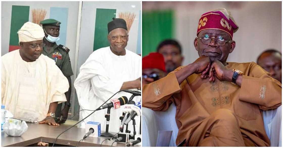 Adamu, Omisore visits Tinubu/ Adamu, Omisore meet Tinubu/ Tinubu receive Adamu, Omisore in Aso Rock/ Former APC chairman/ Abdullahi Adamu/ Iyiola Omisore